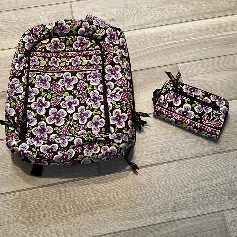 Backpack and Matching Wallet. Lightly used - great shape. Retired VB pattern